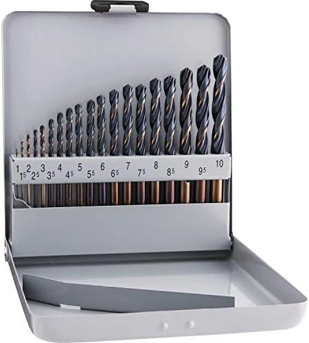 Grąžtas Alpen 810311100 Foret hélicoïdal "Sprint Master", Gris, 1-10 x 0.5 mm, Set de 19 Pièces