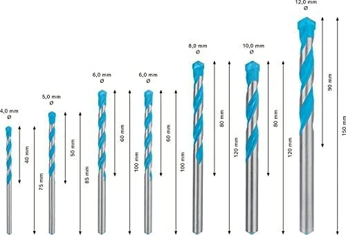 Bosch „EXPERT MultiConstruction CYL-9“ grąžtų rinkinys 4/5/6/6/8/10/12 mm, 7 vnt. (2608900647)