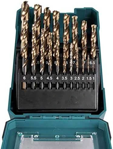 Grąžtas Makita Grąžtų komplektas 19 vnt. (1-10mm) HSS-Co 5% D-67561