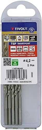 Tivoly Metalo grąžtas 4.2x75mm, "Smart Point" pakopinis antgalis - 5vnt