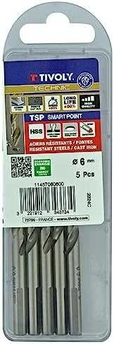Tivoly Metalo grąžtas 6.0x93mm, "Smart Point" pakopinis antgalis - 5vnt