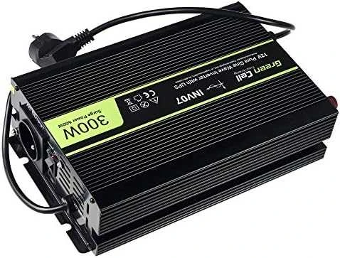 Green Cell Žalias Cell Inverteris 12V/230V 300W/600W sinusinė išėjimo įtampa Žalias Cell su UPS funkcija