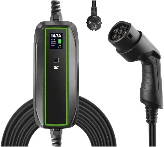Wallbox Žalias Cell Žalias Cell | EV16 | GC EV PowerCable 3.6kW Schuko Type 2 mobilusis įkroviklis elektromobiliams ir Plug-In hibridams įkrauti | 3,6 kW | 10/16 A | 6,5 m | Juodas