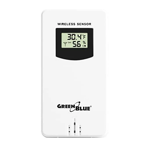 Bezprzewodowa „GreenBlue“ belaidė meteorologinė stotelė su belaidžiu / indukciniu įkrovikliu, laikrodžiu, žadintuvu, kalendoriumi, lauko jutikliu, GB213