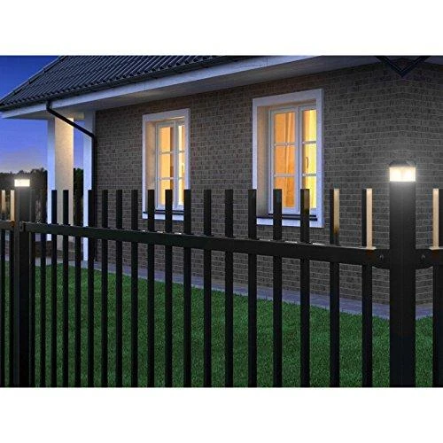 Lampa „GreenBlue“ LED saulės energija varomas stulpinis šviestuvas, 80x80 mm, voko formos gaubtas, GB127