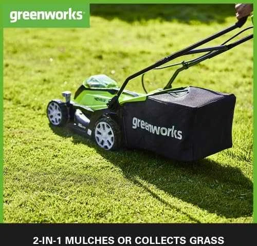 Greenworks Žoliapjovė, su 2x40 V 2 Ah akum., G40LM35, 2501907UC
