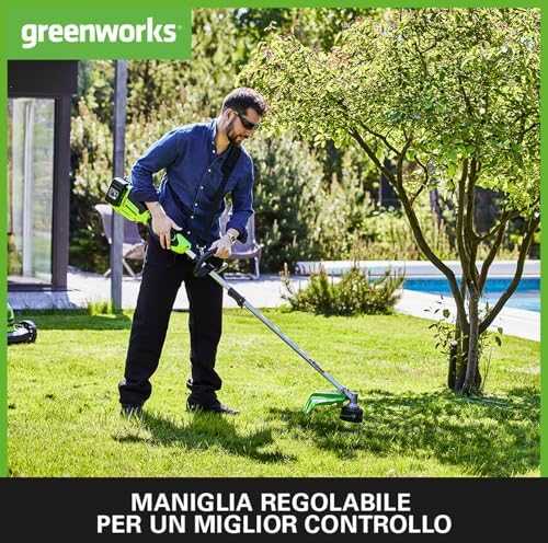 Žoliapjovė - trimeris Greenworks GD24X2TXK4x; 2x24 V; 2x4,0 Ah akum.
