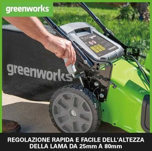 Akumuliatorinė savaeigė vejapjovė Greenworks GD24X2LM46SPK4x; 2x24 V; 2x4,0 Ah akum.