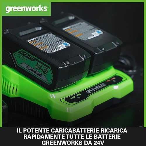 Priedų rinkinys Greenworks GSK24B4X; 24 V; 2x4,0 Ah + pakrovėjas