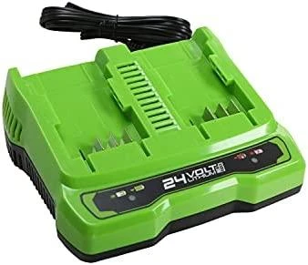 Greenworks G24X2UC4 24V+24V dviejų lizdų įkroviklis 4Ah