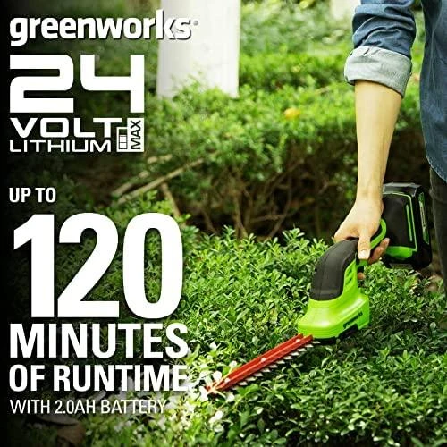 Greenworks G24SHTK2 akumuliatorinės gyvatvorių žirklės