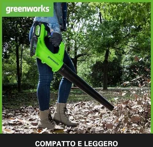 Akumuliatorinis lapų pūstuvas Greenworks G24ABK2; 24 V; 1x2,0 Ah akum.