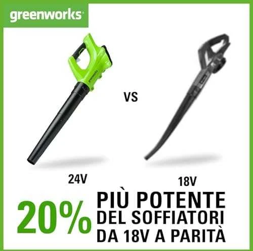 Akumuliatorinis lapų pūstuvas Greenworks G24ABK2; 24 V; 1x2,0 Ah akum.