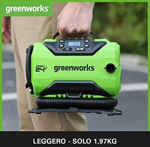Akumuliatorinis oro kompresorius Greenworks G24IN; 24 V (be akumuliatoriaus ir pakrovėjo)