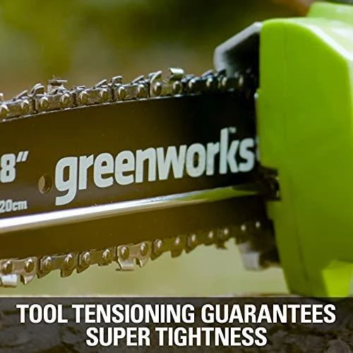 Greenworks G24PS20 aukštapjovė medžiams genėti 24V be akumuliatoriaus