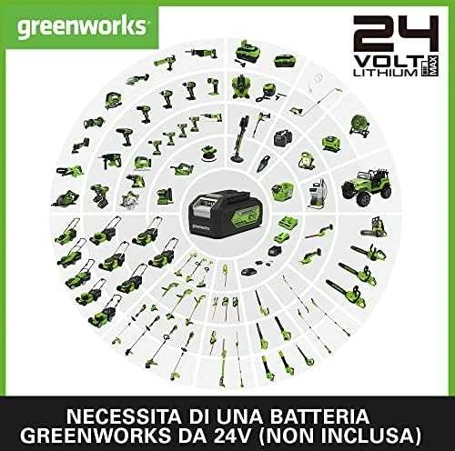 Greenworks G24PSH Aukštapjovės ir gyvatvorių genėtuvo komplektas 24V (tik įrankis)