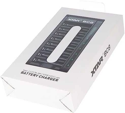 Xtar 8 x Ni-MH ir 1,5V Li-ion AA/AAA akumuliatorių kroviklis BC8