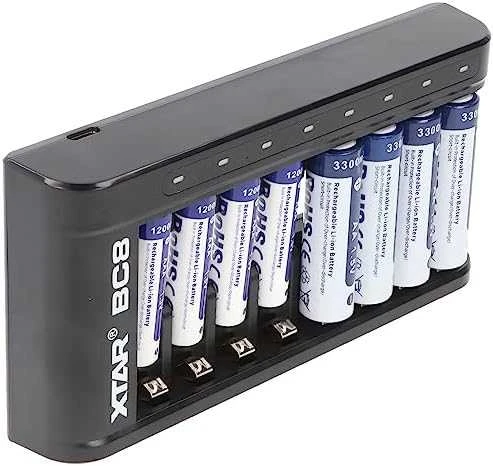 Xtar 8 x Ni-MH ir 1,5V Li-ion AA/AAA akumuliatorių kroviklis BC8