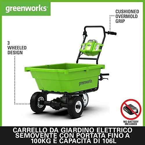 Greenworks 40V g40gc Savaeigis sodo karutis (be akumuliatoriaus)
