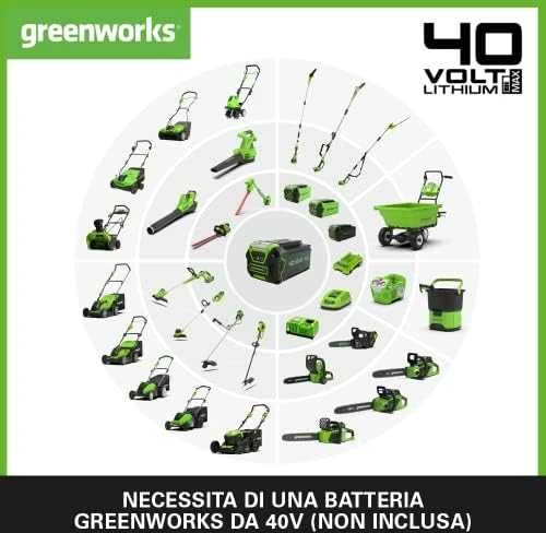 Greenworks Vejapjovė G40LM41, 41cm, 40V, be akumuliatoriaus ir kroviklio