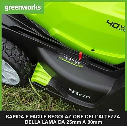 Greenworks Vejapjovė G40LM41, 41cm, 40V, be akumuliatoriaus ir kroviklio