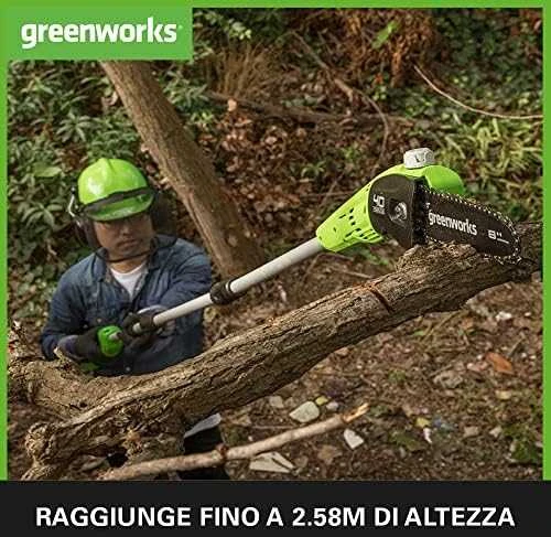 Greenworks Grandininė aukštapjovė G40PSF 20 cm, 40V, be akumuliatoriaus ir kroviklio