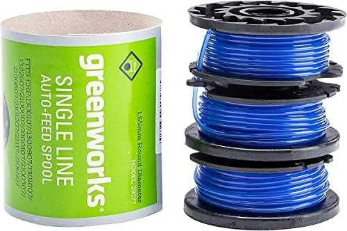 Ritė su pjovimo gija Greenworks Single Line Spools; 1,65 mm; 3 vnt.