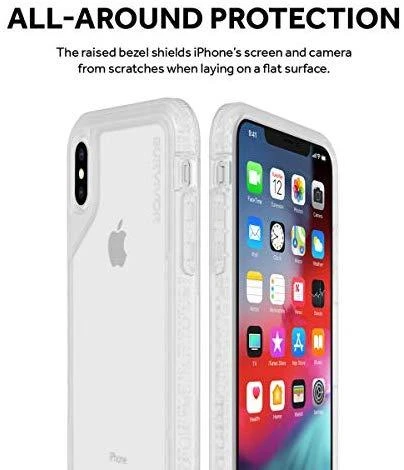 Griffin Survivor Endurance - dėklas skirtas Apple iPhone Xs Max Clear/Gray