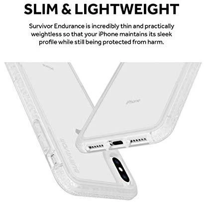 Griffin Survivor Endurance - dėklas skirtas Apple iPhone Xs Max Clear/Gray