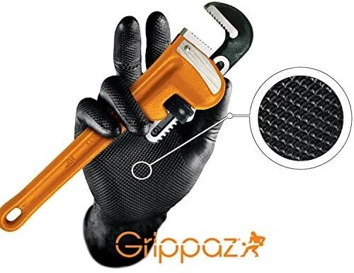 Multi Vienkartinės nitrilinės pirštinės M-Safe Grippaz 246BK, 50 vnt dėžėje, 0,15mm storis, juodos, 8/M