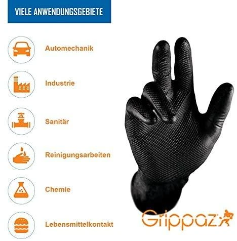 M-Safe Grippaz nitrilinės pirštinės su tekstūruotu paviršiumi