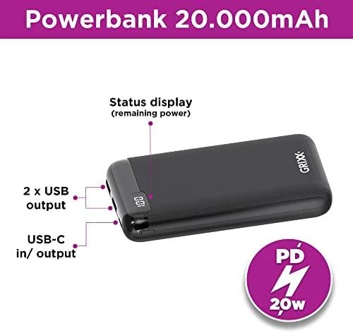 Grixx Powerbank 20000mAh maitinimo tieki