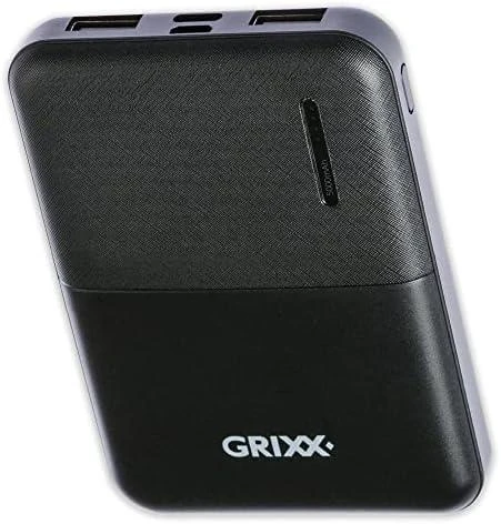 Powerbank Grixx Grixx Powerbank 5000mAh Micro USB & USB-C Juodas