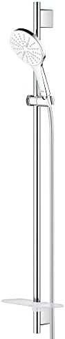 Grohe Dušo komplektas Smart ACTIVE (stovas L-90, žarna-1,75m, 130 galvutė-3 srovės),chromas/balta 26579LS0