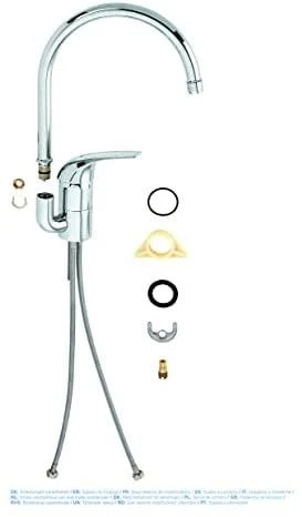 Grohe Euroeco virtuvinis maišytuvas su aukštu snapeliu.chromas