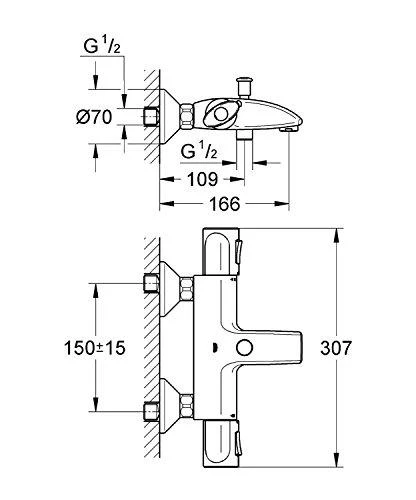 Termostatas voniai Grohe Precision Trend 34227000