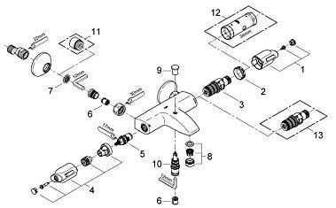 Termostatas voniai Grohe Precision Trend 34227000