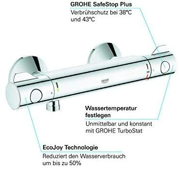 Grohe Grohtherm 800 termostatinis dušo maišytuvas. chromas