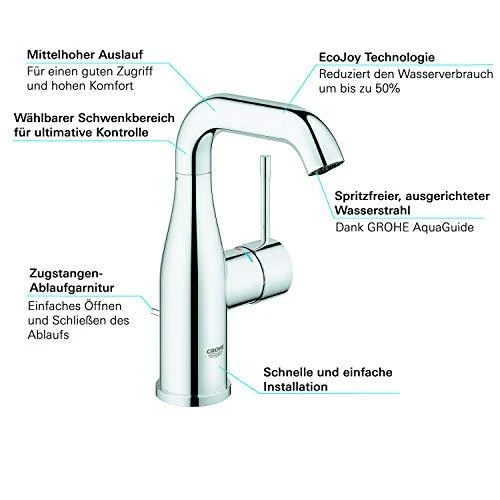 Praustuvo maišytuvas GROHE Essence New, M-dydis, chromas