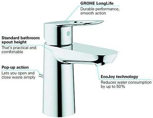 Bazinė baterija Grohe BauLoop stovi chromas (23337000)