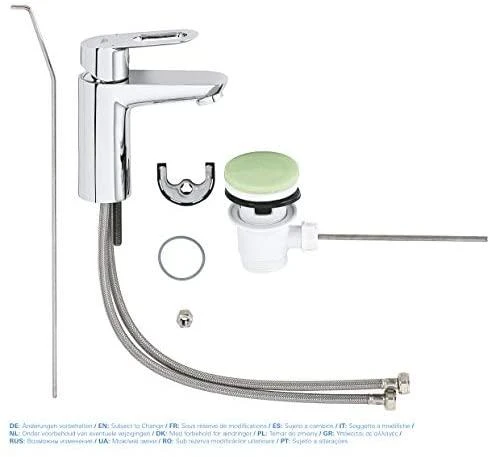 Grohe BauLoop S praustuvo maišytuvas su dugno vožtuvu (plastik), chromas
