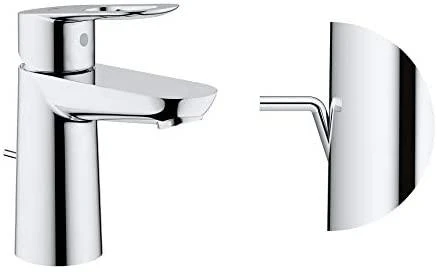 Grohe BauLoop S praustuvo maišytuvas su dugno vožtuvu (plastik), chromas
