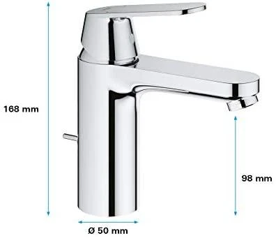 Praustuvo maišytuvas GROHE Eurosmart Cosmopolitan, Chromas, paaukštintas