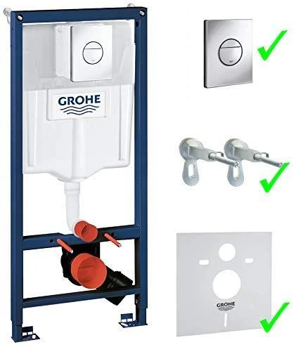 Grohe Komplektas-WC rėmas+Cosmo Nova+sieniniai tvirtinimai+klozeto tarpiklis (4in1)