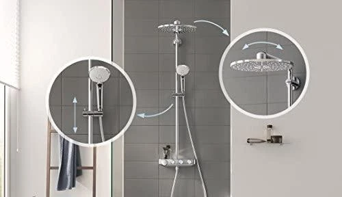 Grohe SmartControl Euphoria Duo 310 termostatinė dušo sistema, chromas/balta