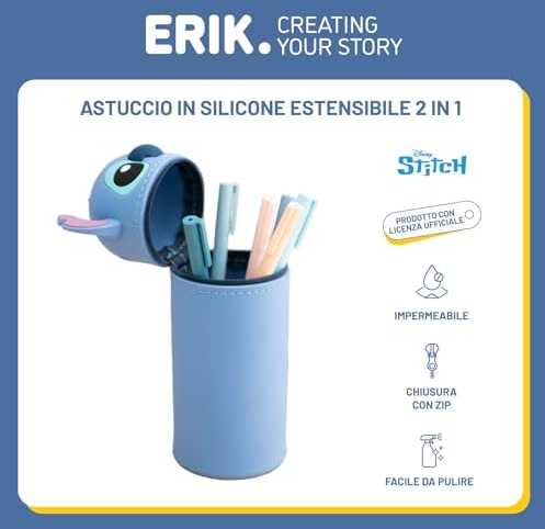 Grupoerik Silikoninis pieštukų dėklas Stitch - Tuba