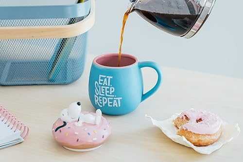 Gertuvė ERIK Snoopy Eat Sleep Repeat 3D mug 500ml