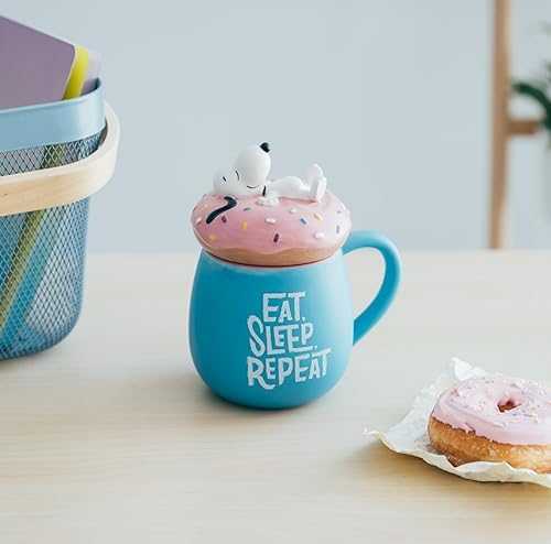 Gertuvė ERIK Snoopy Eat Sleep Repeat 3D mug 500ml