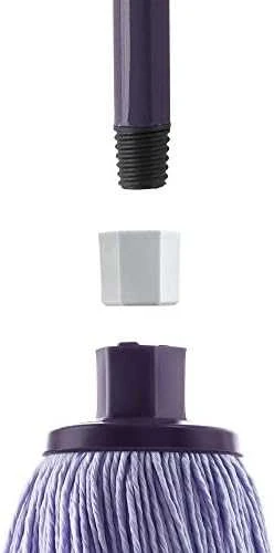 „Multi Mop“ siūlų/apvali šluostė mini „Mery Micro“ 200 g mikropluošto su šešiakampiais siūlais violetinė drėgna, 1 vnt.