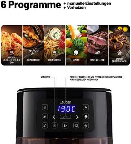 Karšto oro gruzdintuvė Lauben Hot Air Fryer 4000BC